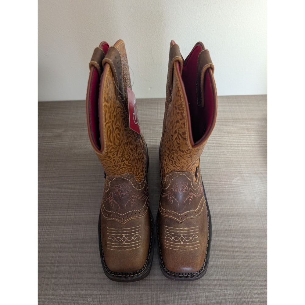 Justin Women's Starlina Western Boot Broad Square Toe - GY9530 6.5 B US - Picture 3 of 11